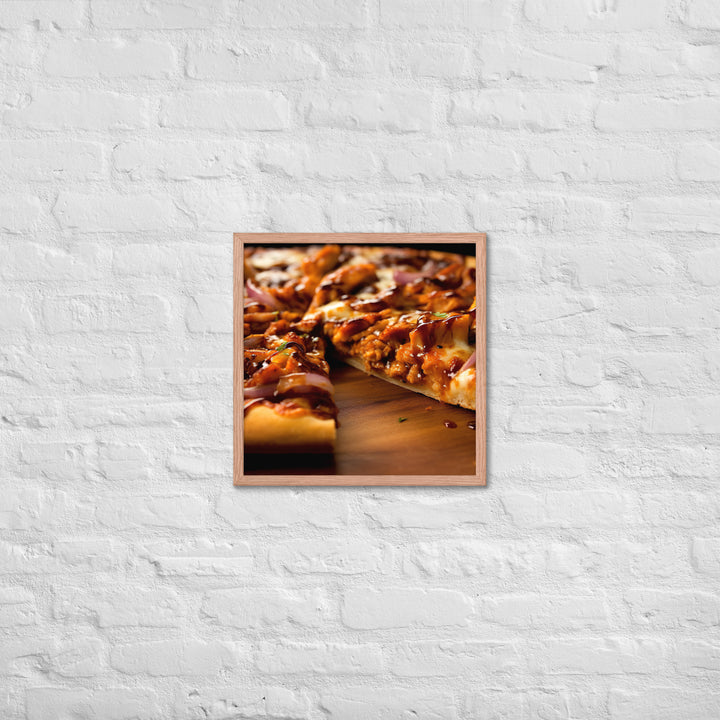 BBQ Chicken Pizza Framed poster 🤤 from Yumify.AI