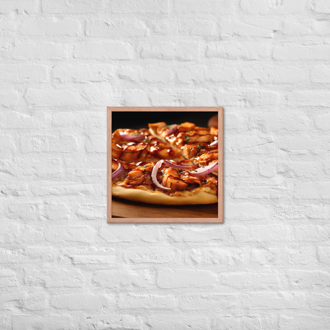 BBQ Chicken Pizza Framed poster 🤤 from Yumify.AI