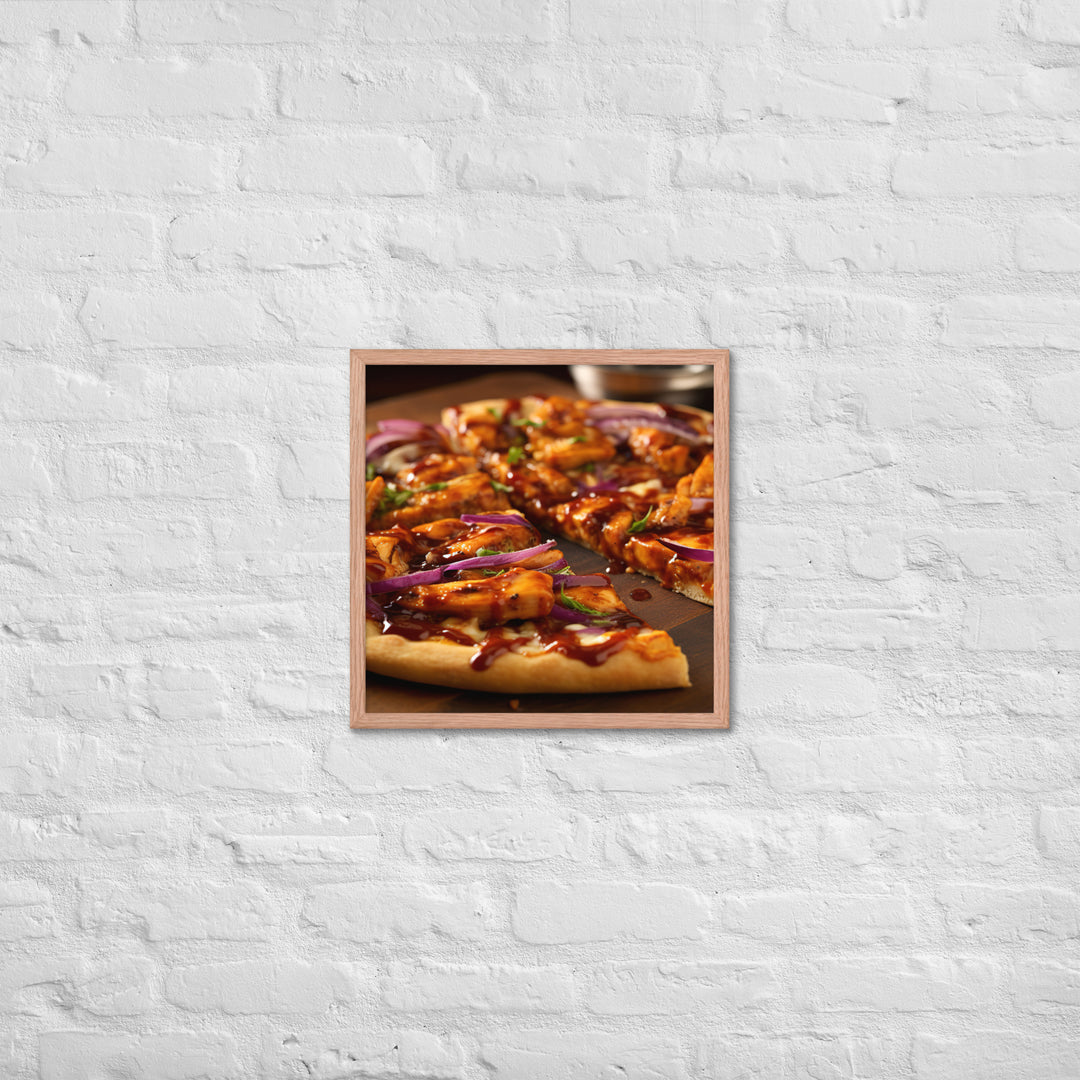 BBQ Chicken Pizza Framed poster 🤤 from Yumify.AI