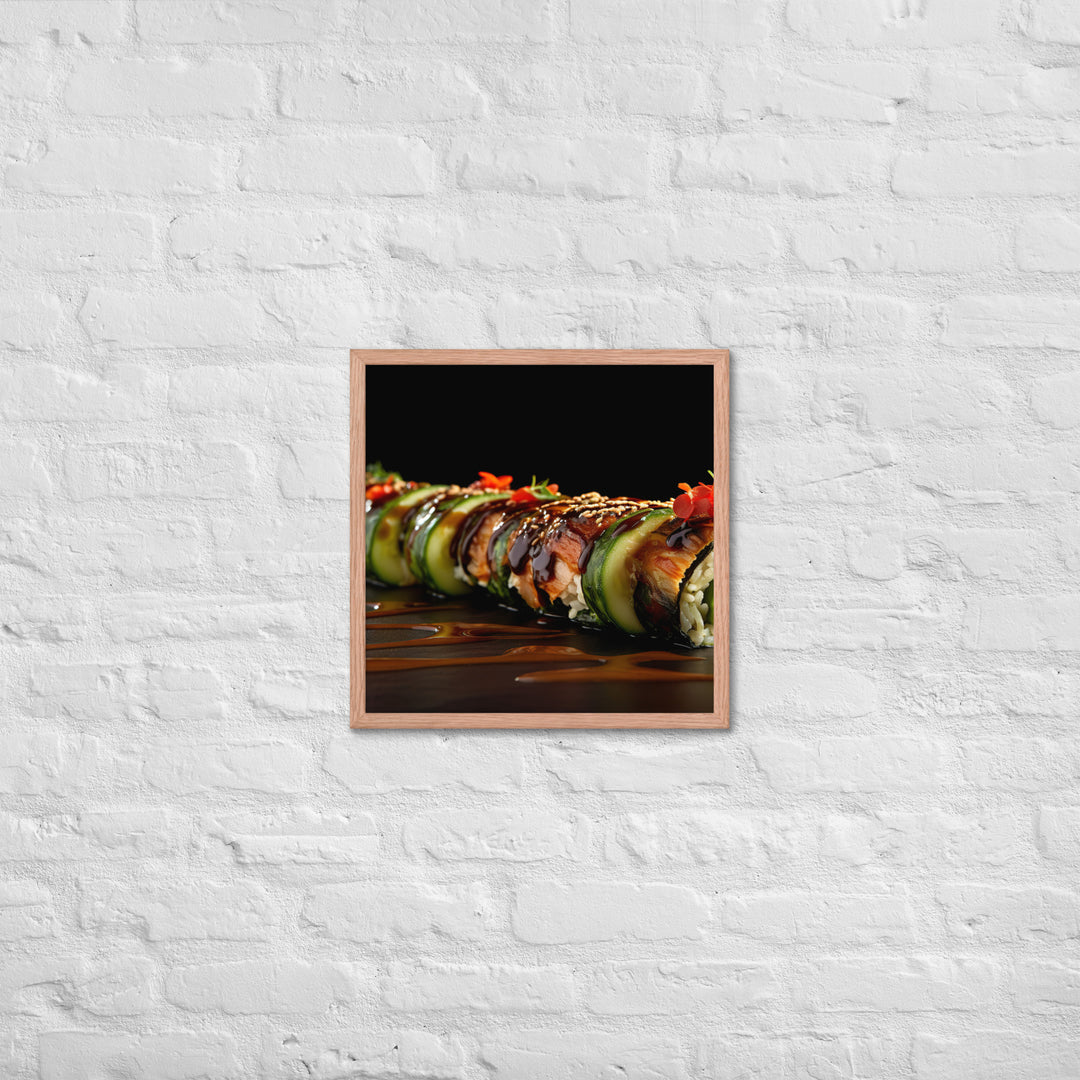 Dragon Roll Framed poster 🤤 from Yumify.AI