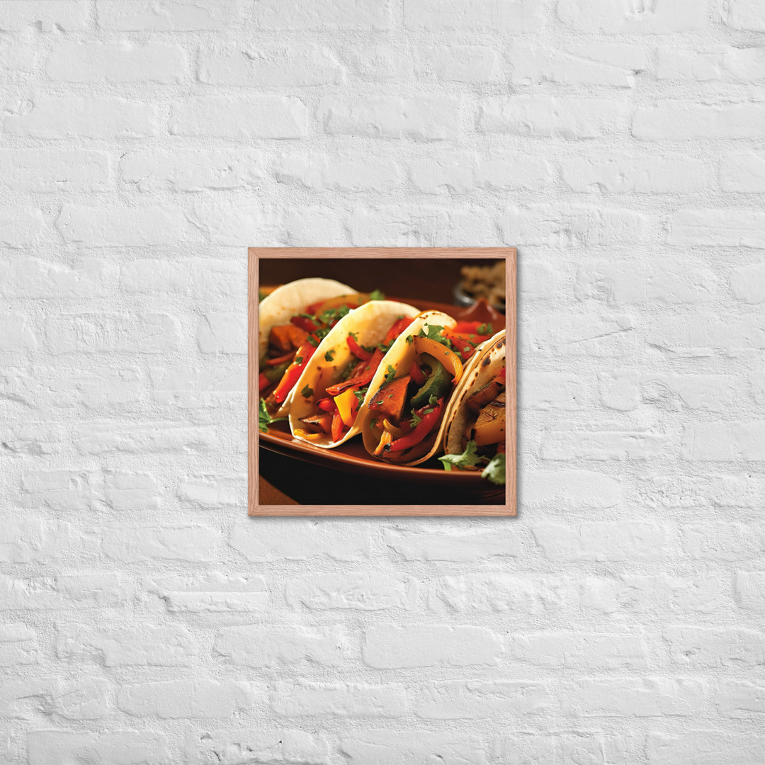 Vegetarian Tacos Framed poster 🤤 from Yumify.AI