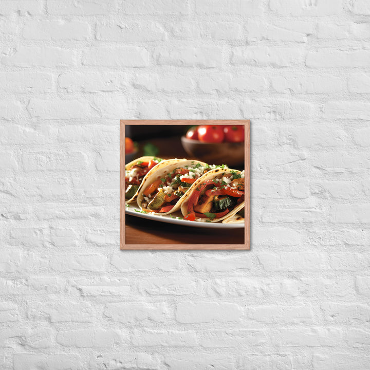 Vegetarian Tacos Framed poster 🤤 from Yumify.AI