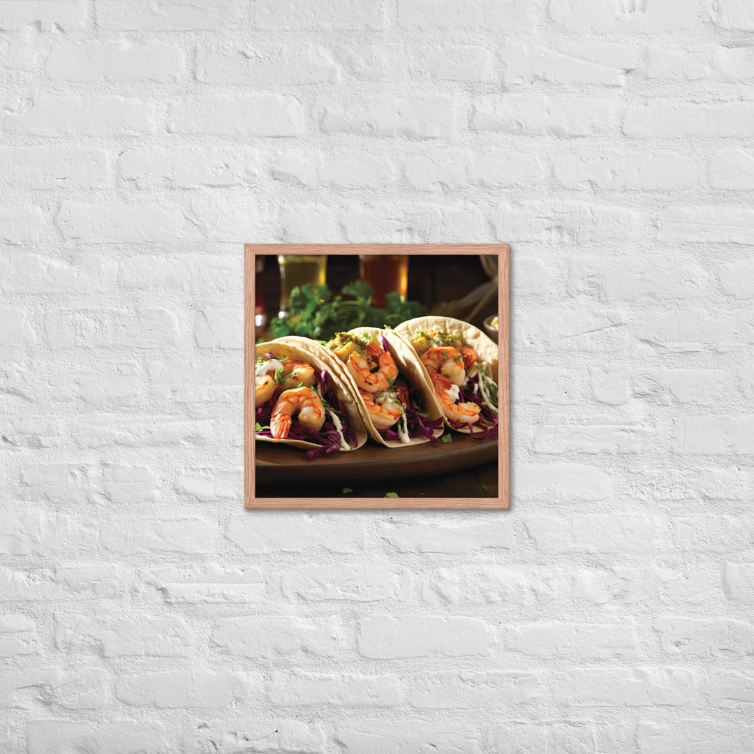 Shrimp Tacos Framed poster 🤤 from Yumify.AI