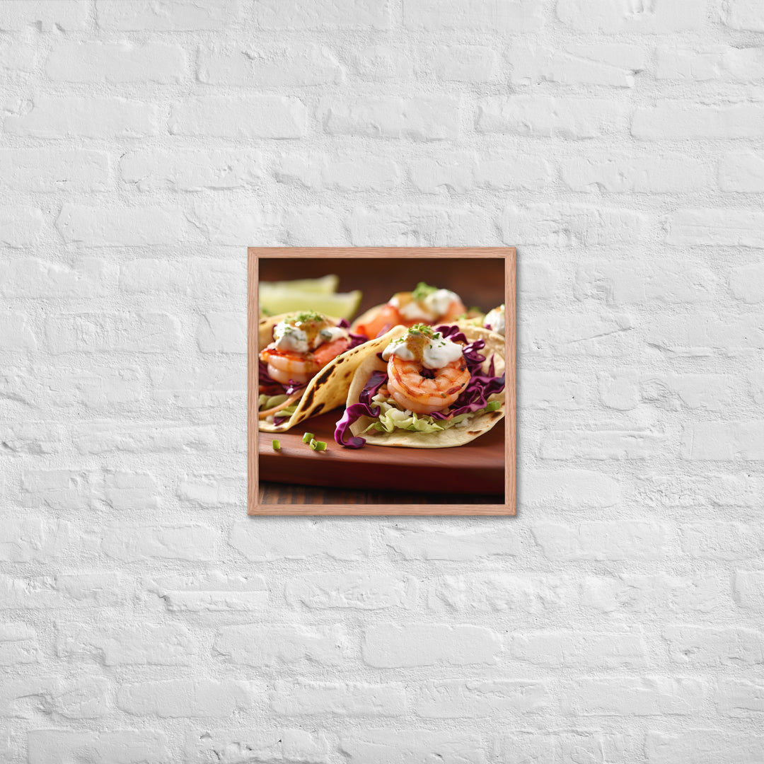 Shrimp Tacos Framed poster 🤤 from Yumify.AI