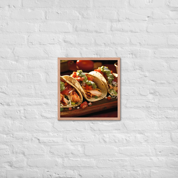 Chicken Tacos Framed poster 🤤 from Yumify.AI