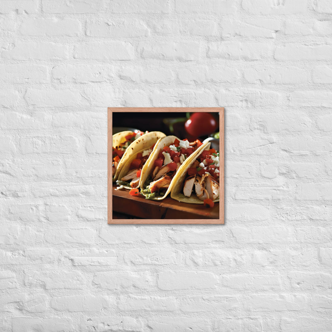 Chicken Tacos Framed poster 🤤 from Yumify.AI