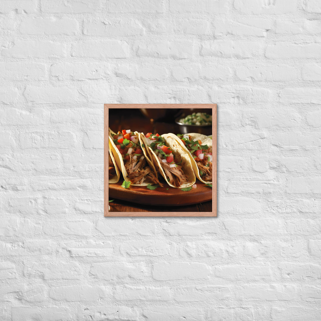 Carnitas Tacos Framed poster 🤤 from Yumify.AI