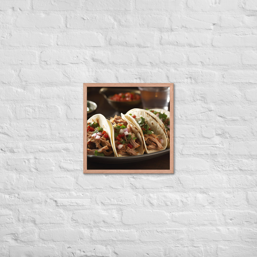 Carnitas Tacos Framed poster 🤤 from Yumify.AI