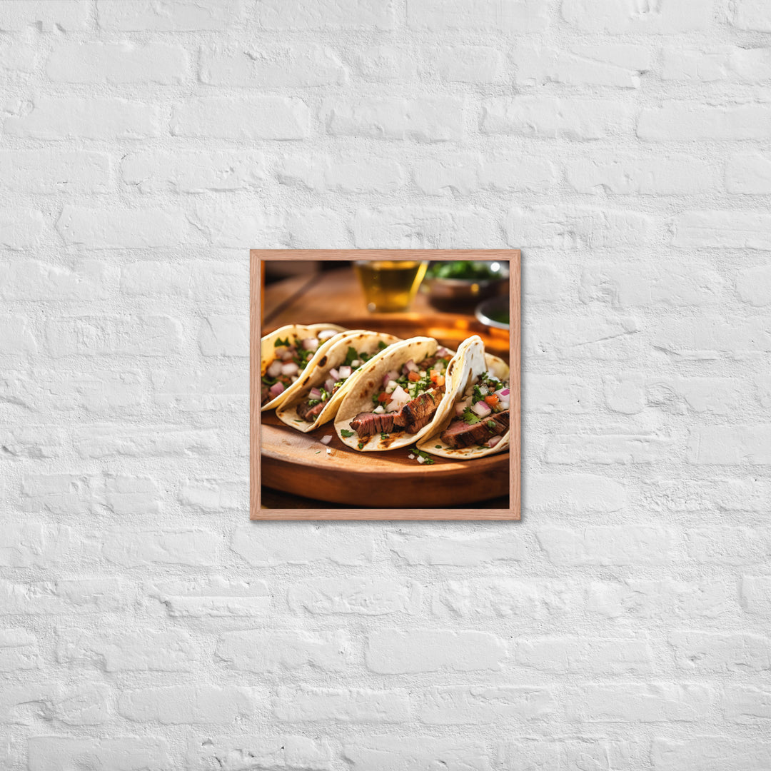 Carne Asada Tacos Framed poster 🤤 from Yumify.AI