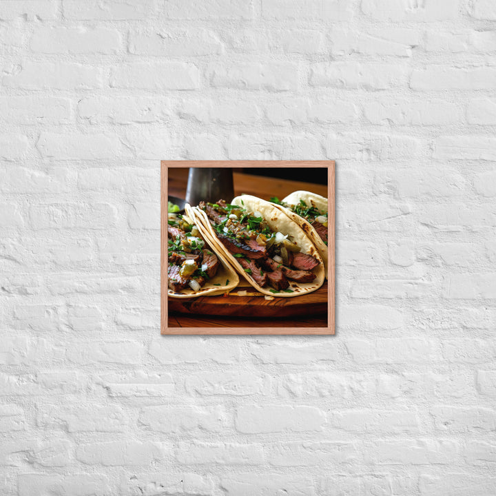 Carne Asada Tacos Framed poster 🤤 from Yumify.AI