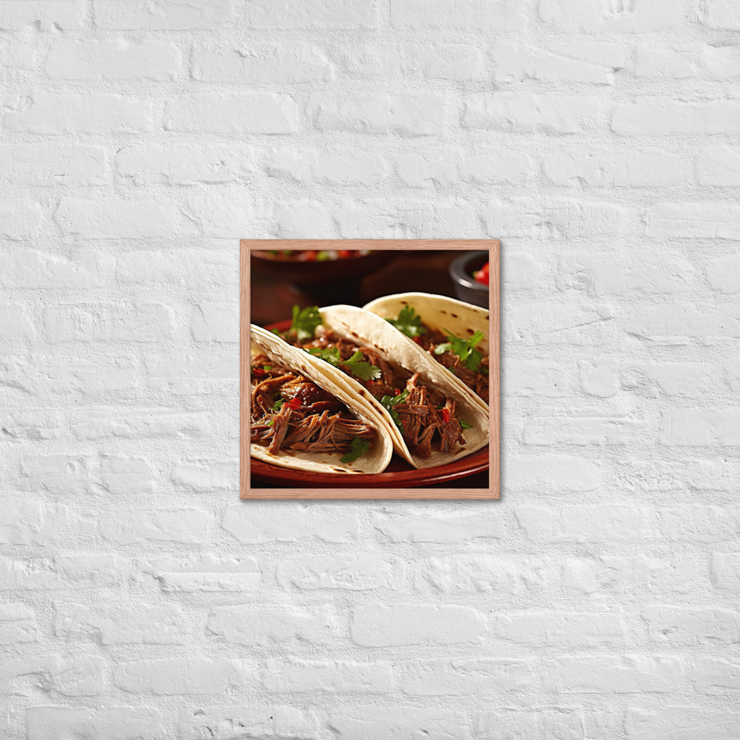 Barbacoa Tacos Framed poster 🤤 from Yumify.AI