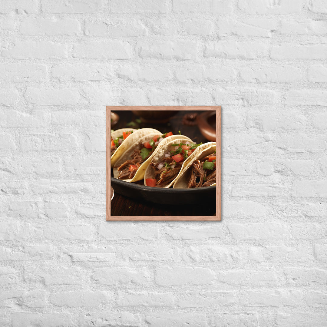 Barbacoa Tacos Framed poster 🤤 from Yumify.AI