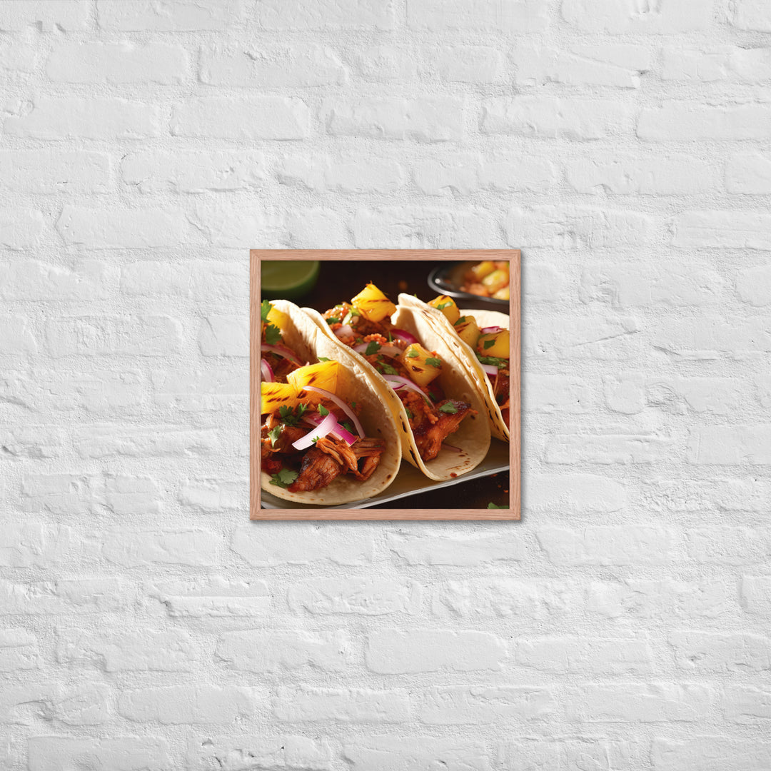 Al Pastor Tacos Framed poster 🤤 from Yumify.AI