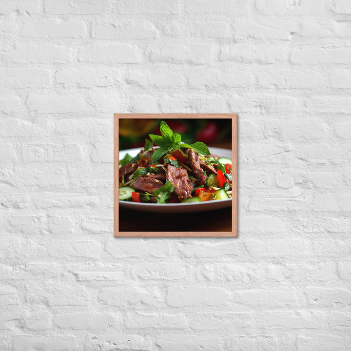 Thai Beef Salad Framed poster 🤤 from Yumify.AI