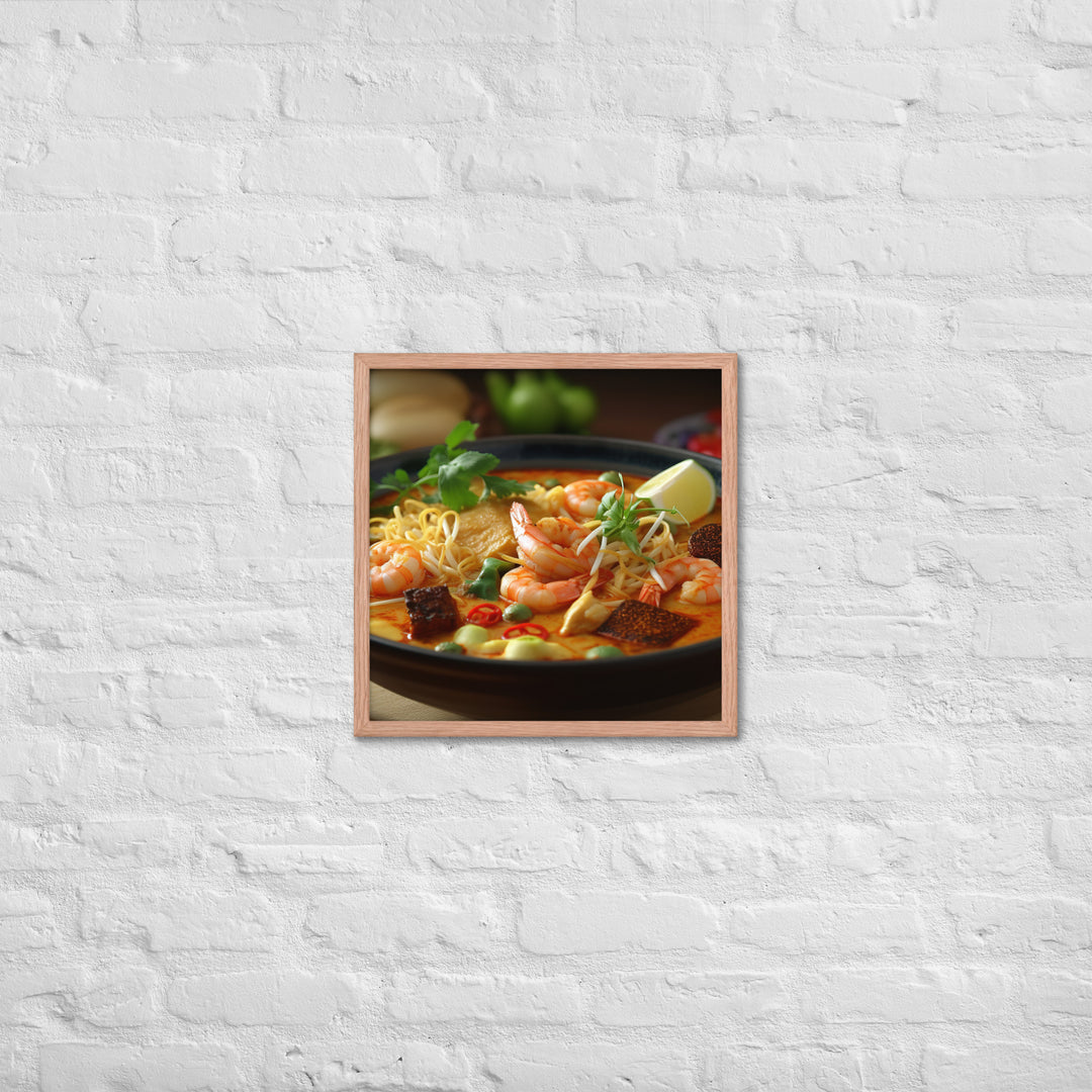 Singaporean Curry Laksa Framed poster 🤤 from Yumify.AI