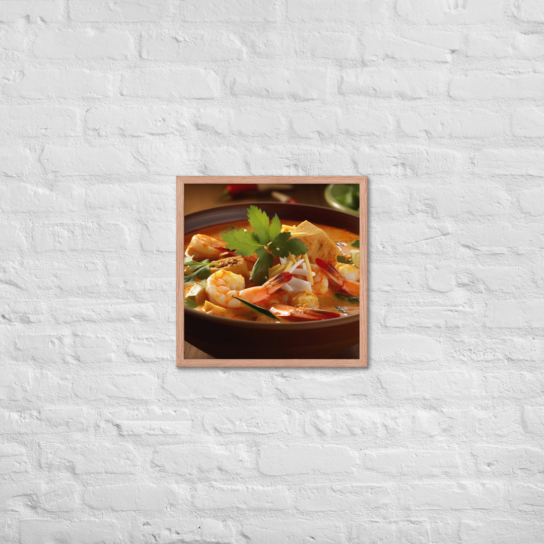 Malaysian Laksa Curry Framed poster 🤤 from Yumify.AI