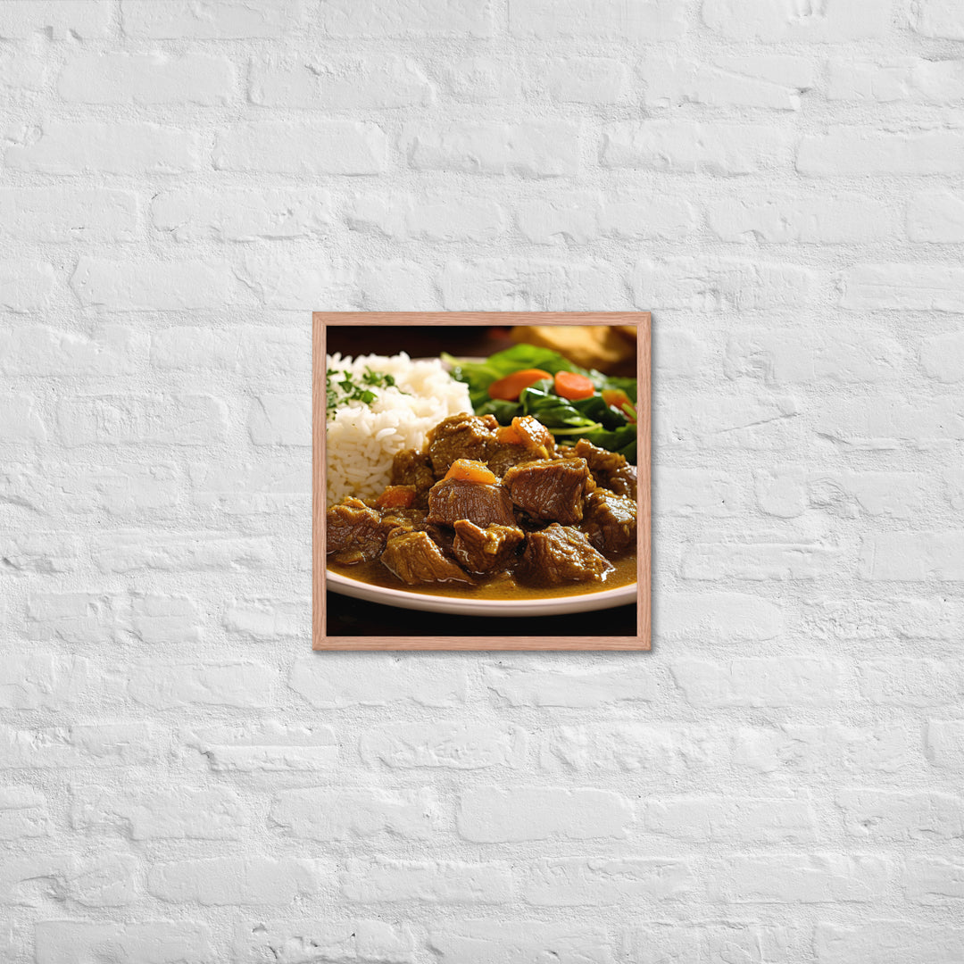 Jamaican Curry Goat Framed poster 🤤 from Yumify.AI