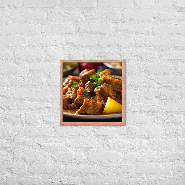 Jamaican Curry Goat Framed poster 🤤 from Yumify.AI