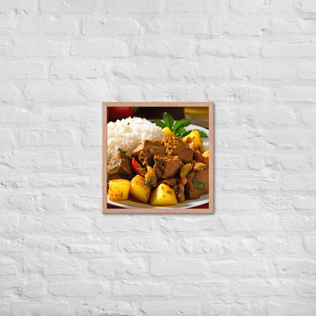 Jamaican Curry Goat Framed poster 🤤 from Yumify.AI