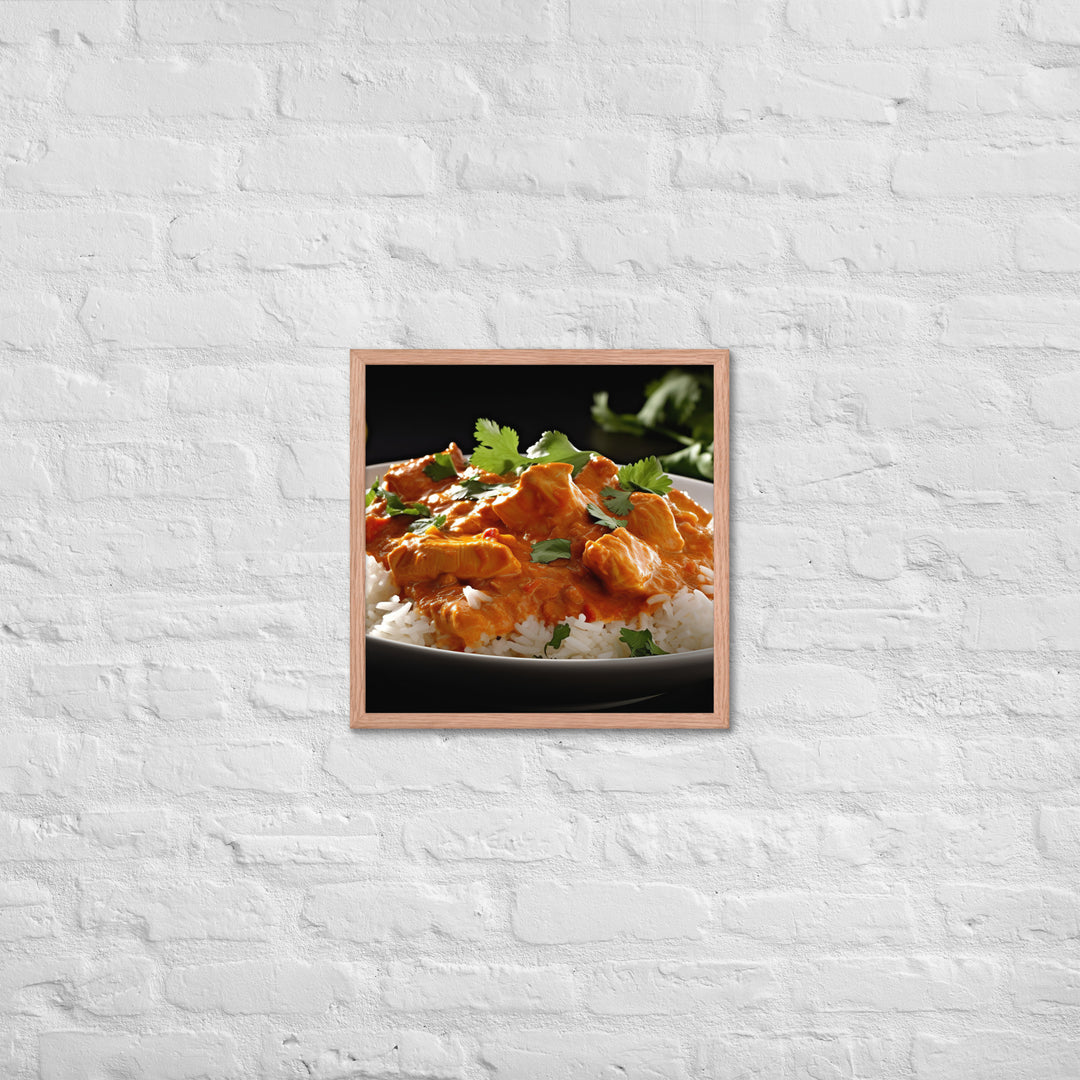 Indian Butter Chicken Curry Framed poster 🤤 from Yumify.AI