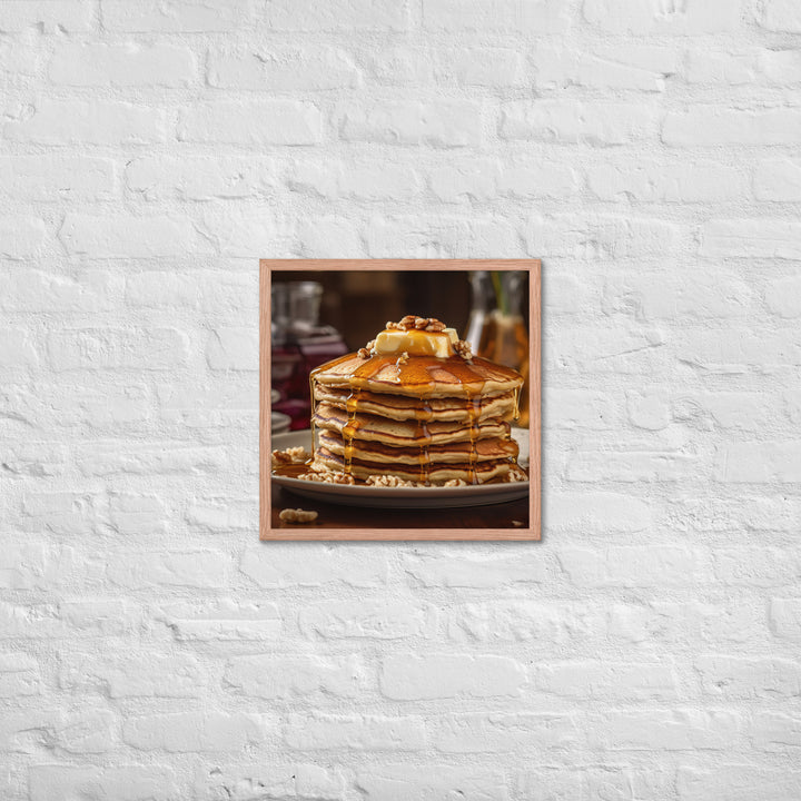 Oatmeal Pancakes Framed poster 🤤 from Yumify.AI