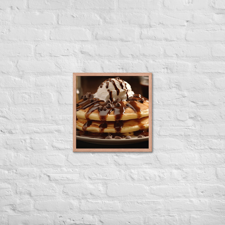 Chocolate Chip Pancakes Framed poster 🤤 from Yumify.AI