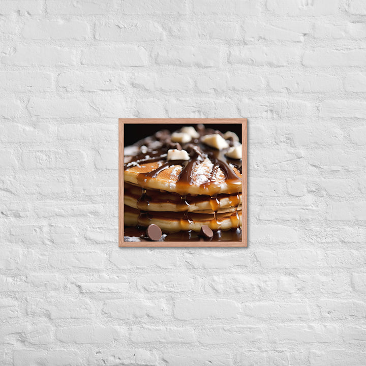 Chocolate Chip Pancakes Framed poster 🤤 from Yumify.AI