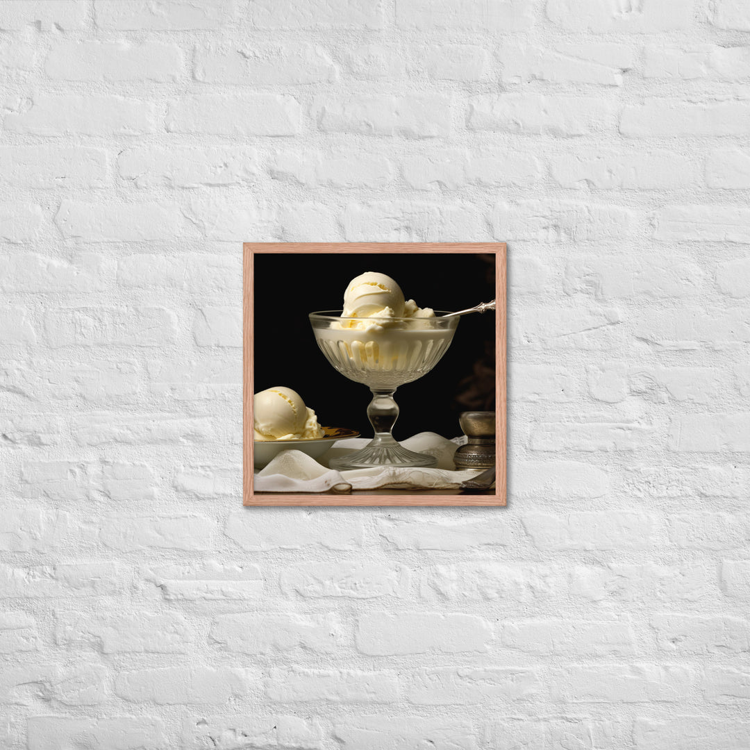 Vanilla ice cream Framed poster 🤤 from Yumify.AI