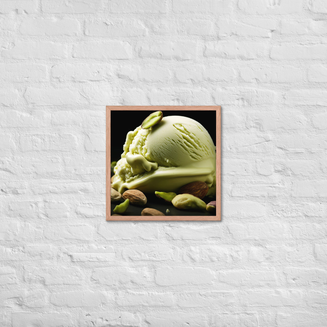 Pistachio ice cream Framed poster 🤤 from Yumify.AI