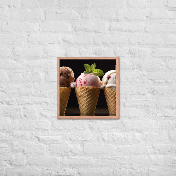 Neapolitan Ice Cream Framed poster 🤤 from Yumify.AI