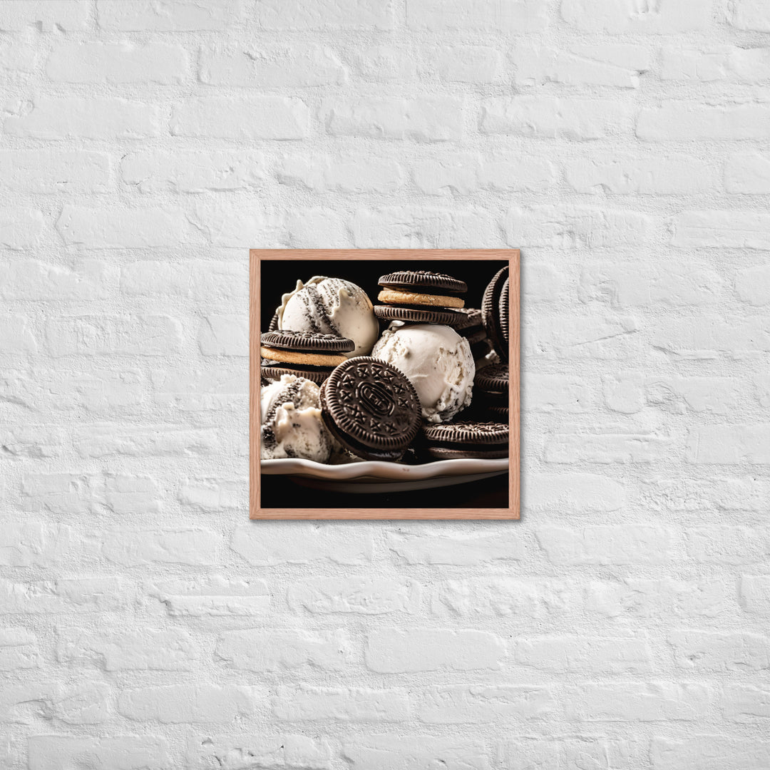 Cookies and Cream ice cream Framed poster 🤤 from Yumify.AI