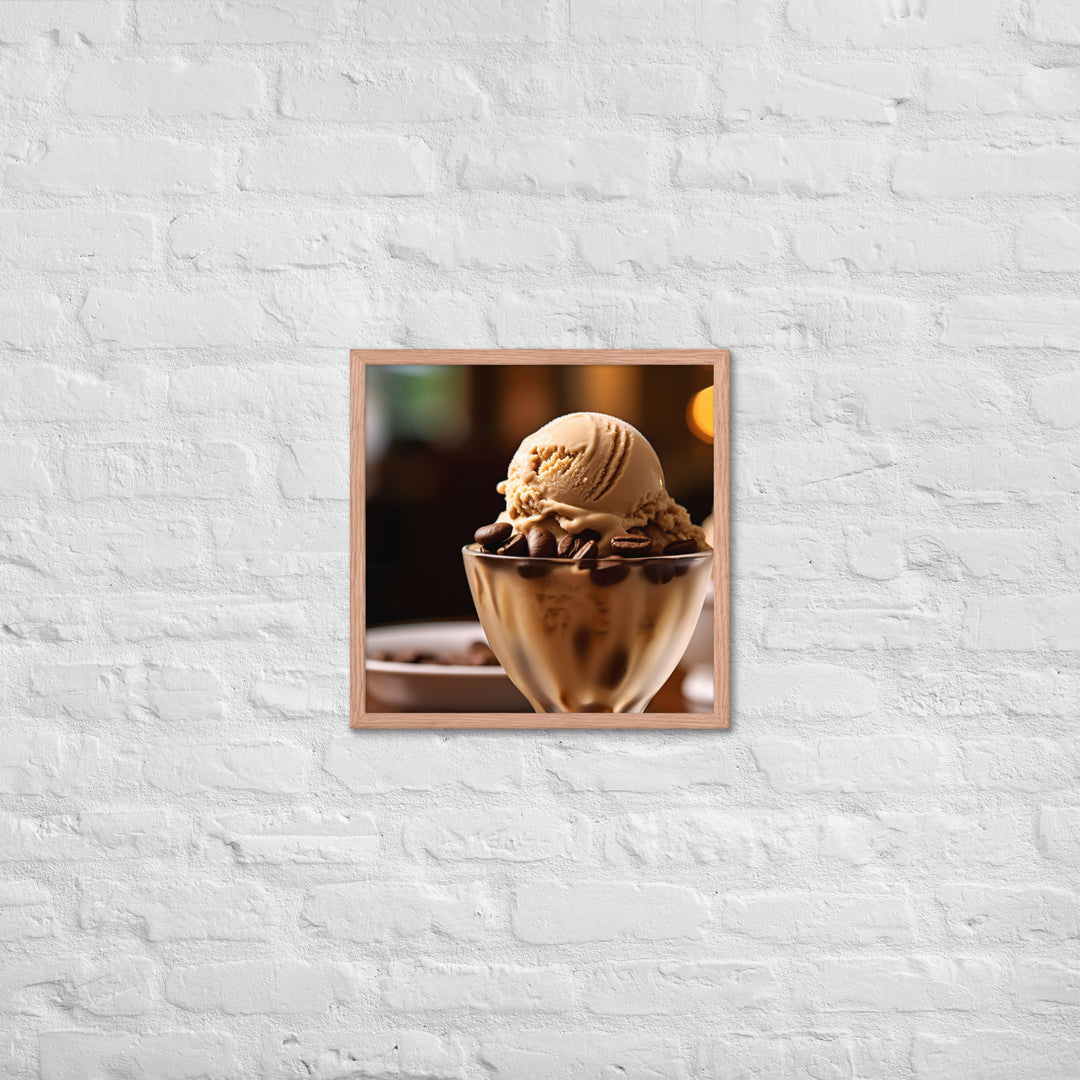 Coffee Ice Cream Framed poster 🤤 from Yumify.AI