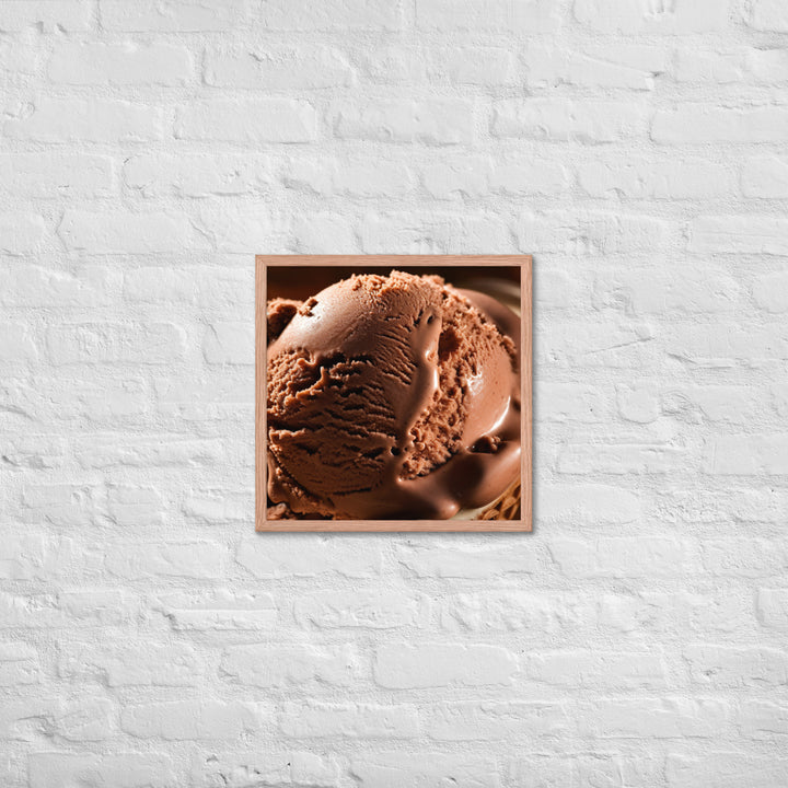 Chocolate Ice Cream Framed poster 🤤 from Yumify.AI