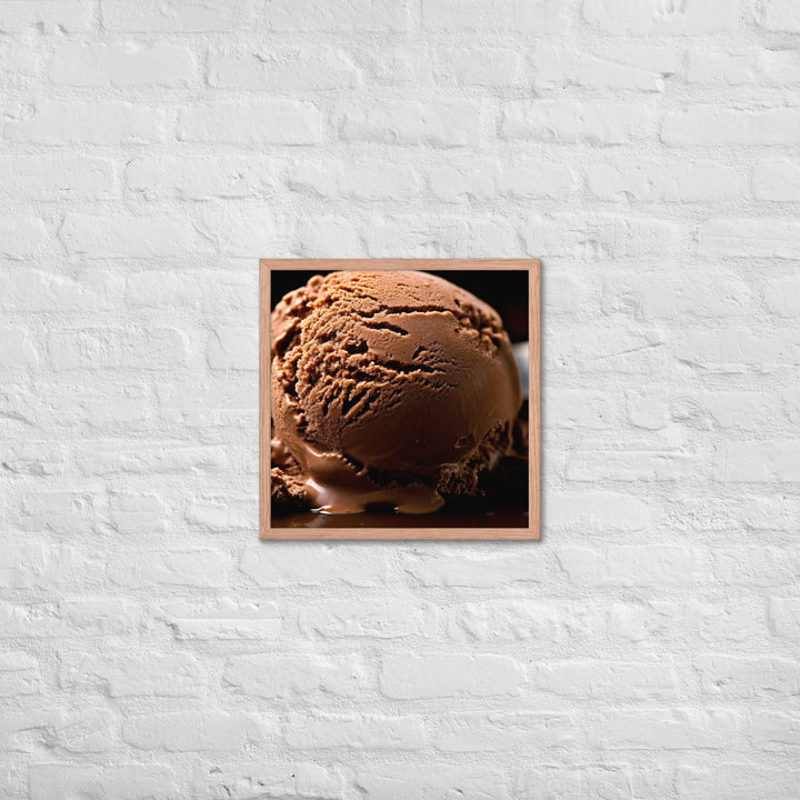 Chocolate Ice Cream Framed poster 🤤 from Yumify.AI