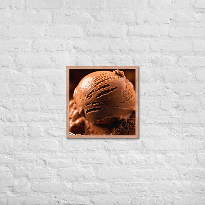 Chocolate Ice Cream Framed poster 🤤 from Yumify.AI