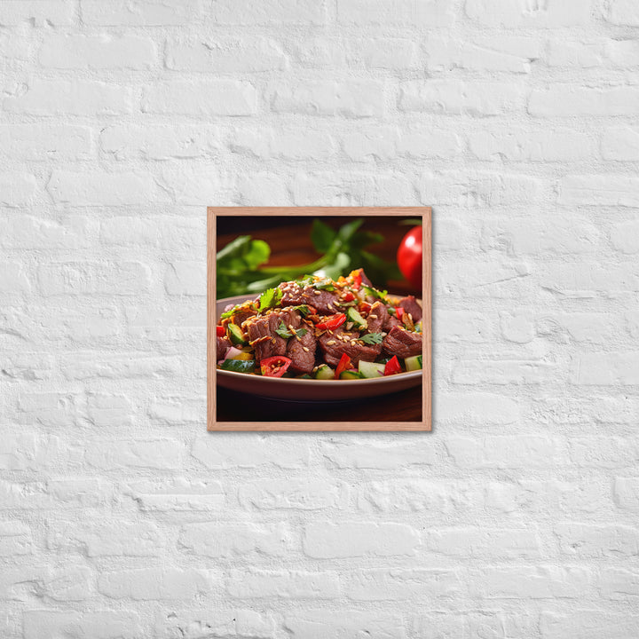 Thai Beef Salad Framed poster 🤤 from Yumify.AI