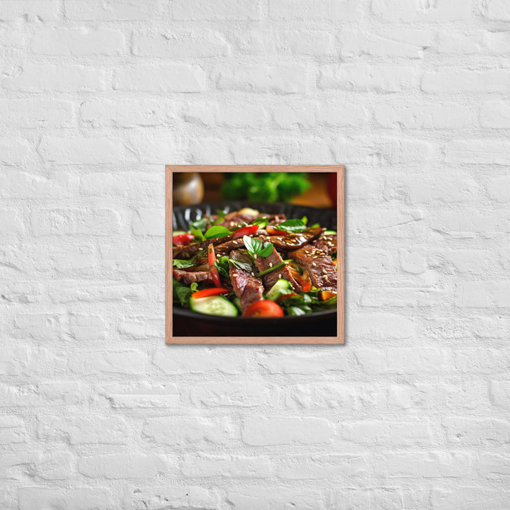 Thai Beef Salad Framed poster 🤤 from Yumify.AI