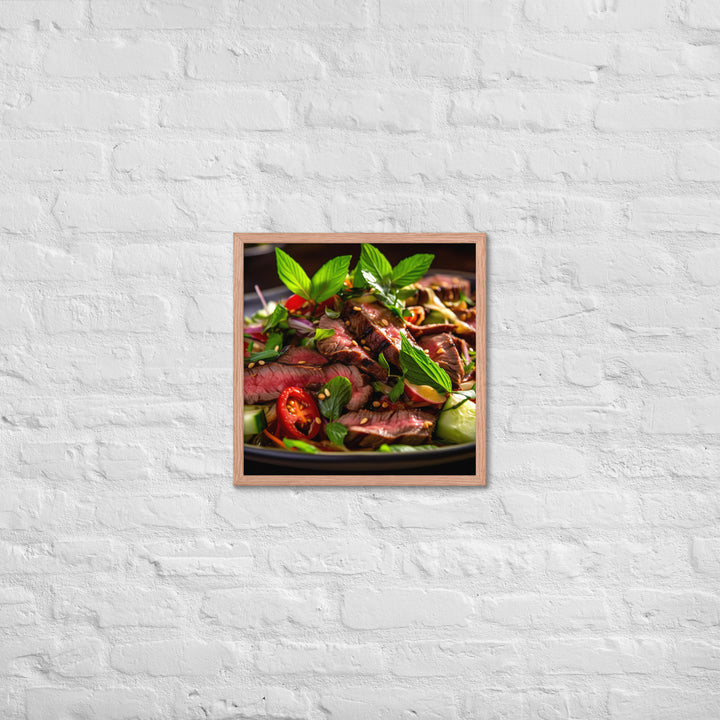 Thai Beef Salad Framed poster 🤤 from Yumify.AI