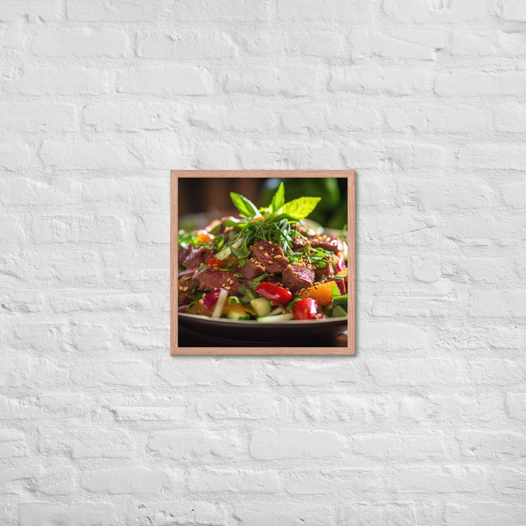 Thai Beef Salad Framed poster 🤤 from Yumify.AI