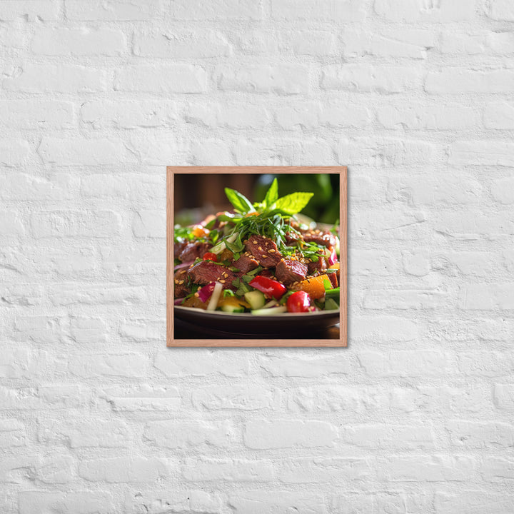 Thai Beef Salad Framed poster 🤤 from Yumify.AI