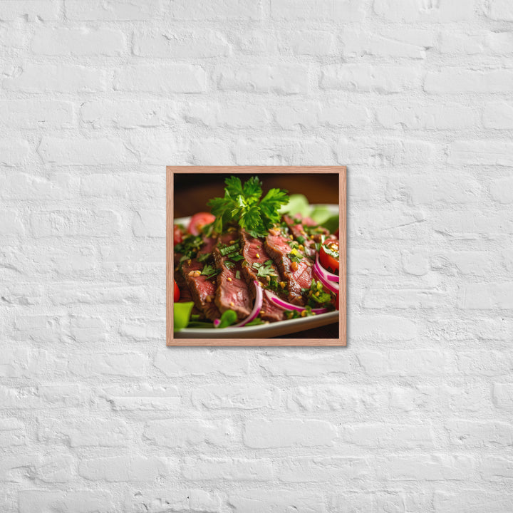 Thai Beef Salad Framed poster 🤤 from Yumify.AI