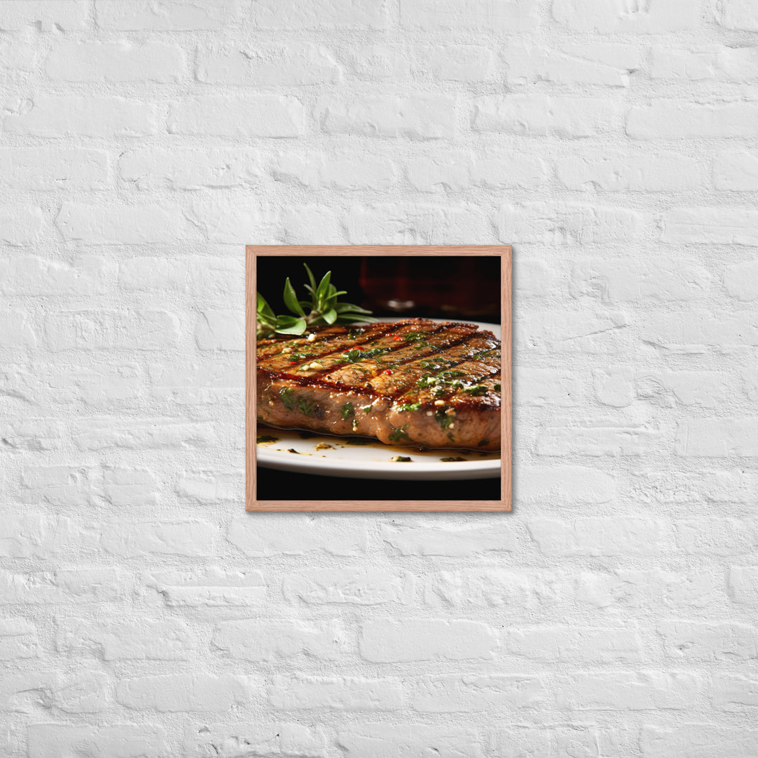 T-Bone Steak Framed poster 🤤 from Yumify.AI