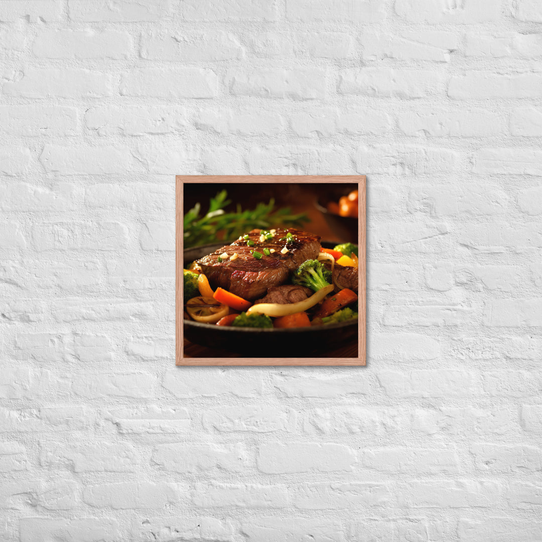 Sirloin Steak Framed poster 🤤 from Yumify.AI