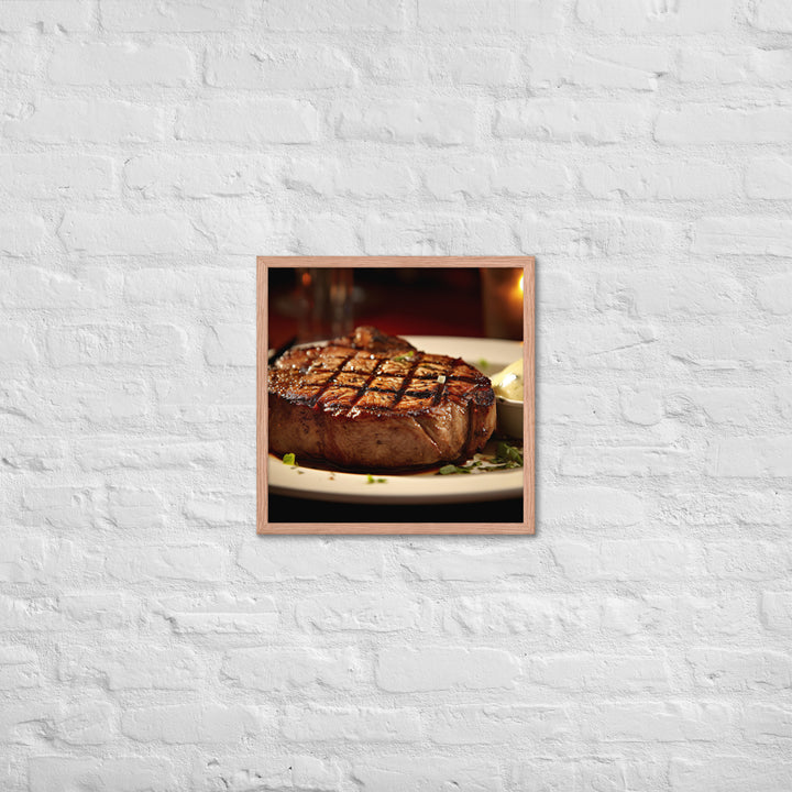 Porter house Steak Framed poster 🤤 from Yumify.AI