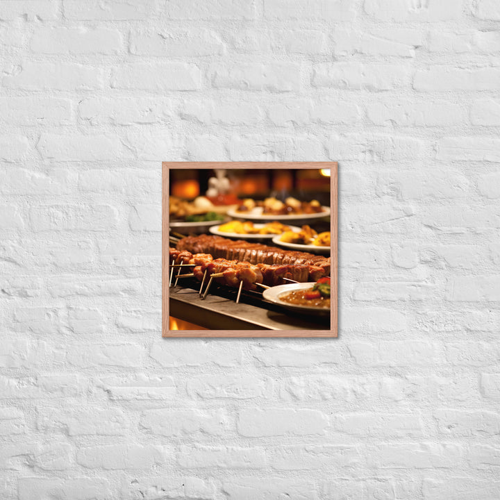 Brazilian Churrasco Framed poster 🤤 from Yumify.AI