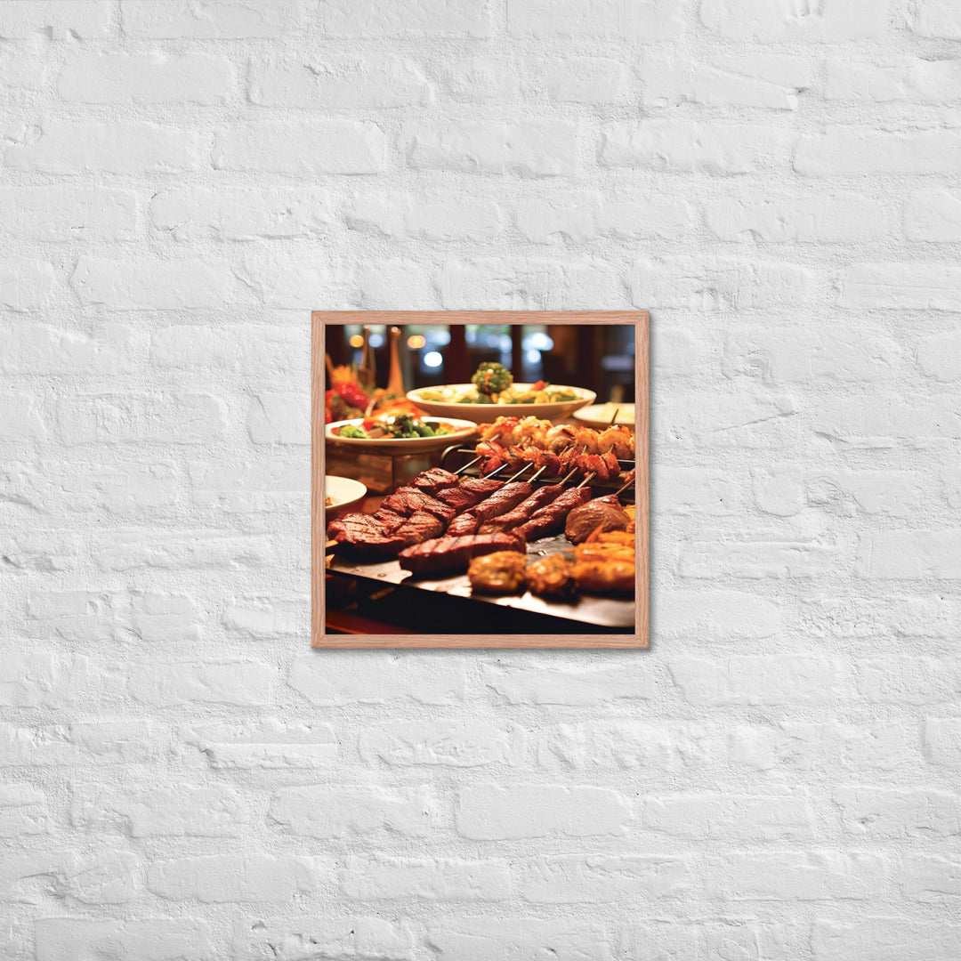 Brazilian Churrasco Framed poster 🤤 from Yumify.AI