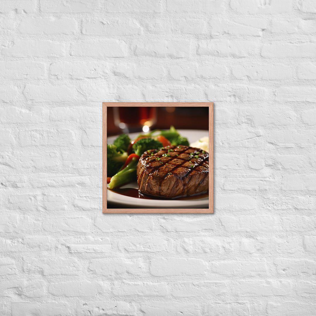 American style Steak Framed poster 🤤 from Yumify.AI