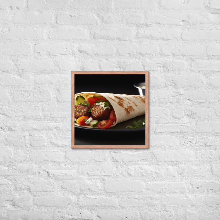 Falafel Wrap Framed poster 🤤 from Yumify.AI