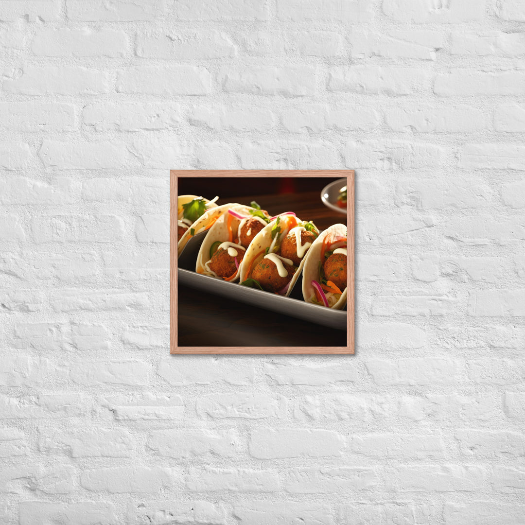 Falafel Tacos Framed poster 🤤 from Yumify.AI