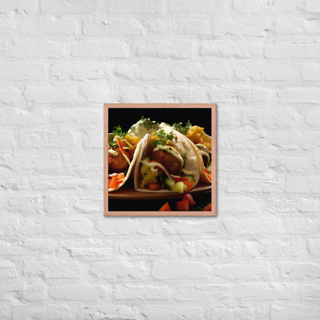 Falafel Tacos Framed poster 🤤 from Yumify.AI